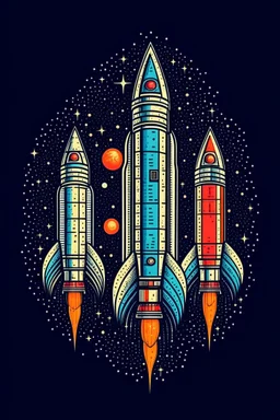 Space Rockets design, sophisticated, dominating design