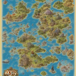 A map with five worlds