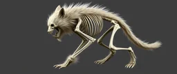 Werewolf Skeleton with lotsa fluffy fur