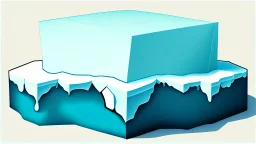 cartoon illustration: flat iceberg