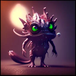 Cute fluid ink creature, big black eyes, unreal engine 5, 8k resolution, photorealistic, ultra detailed