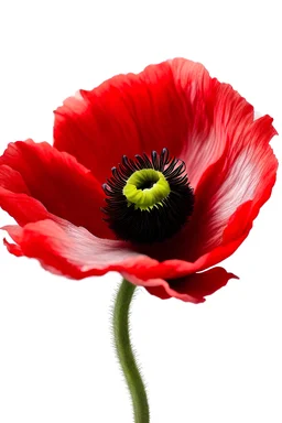 Palestine hibrid poppy flower portrait White background