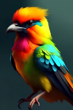 big coloured bird