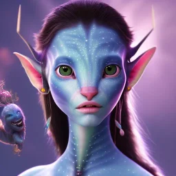 Pandora. It is not clear what you mean by a "makeup-wearing baby" in the context of the film Avatar. baby