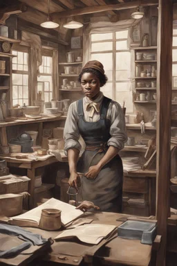 Illustrate the work environment of a skilled craftsman who earned $2,000 over a ten-year period. Compare this craftsman's lifestyle with that of a slave considered a "fancy girl