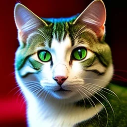 a green cat