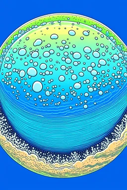 An illustration of the Earth covered in a giant bubble