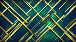 Hyper Realistic Green, Navy-Blue & Glowing-Golden Abstract Retro Grunge-Intersecting-Line-Texture