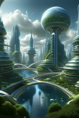 Красивый город будущего