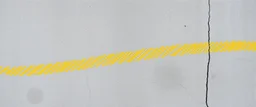 fill composition with a wall(wet textured concrete, gray, old, cracked, stained) yellow hashmark stripe across wall