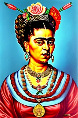 A self portrait of obese Frida Gallo