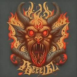 "Craft a compelling and infernal logo for 'Beelzebub,' channeling the essence of this demonic entity. Infuse the design with dark and sinister aesthetics, incorporating devilish symbolism, intricate details, and an overall malevolent atmosphere. Utilize a color palette that conveys the fiery depths of hell, and employ typography that exudes a sense of demonic authority. The logo should evoke fear and fascination, capturing the legendary and malefic nature of Beelzebub."