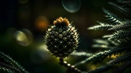 In the winning macro photograph by John Eyre, a branch adorned with a solitary pine cone stands as a testament to the allure of nature in coniferous forests. The lush evergreen branches of spruce and pine trees, intertwined with the essence of a maritime pine, create a stunning green flora forest. This beautiful landscape showcases the majesty of pine trees and the elegance of fir trees, nestled within an enchanting evergreen forest.