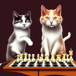 cat playing chess