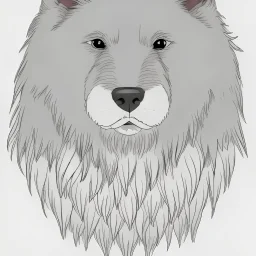 pomerainian dog, front view, full body, coloring book lineart