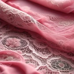 Tiable flat, Fabric pattern flat fabric lace flat, photorealistic effects, pink