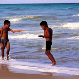 Boys in the ocean