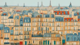 Paris, in the style of Raoul Dufy