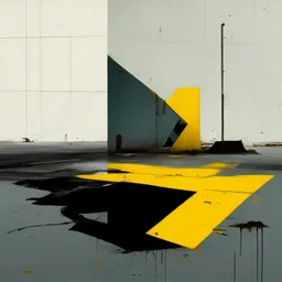 Minimal contemporary abstract oil paintings carpark concrete. In the style of Justin Mortimer and Francis Bacon. road markings.