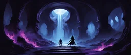 The underdark, underground, gloomy menacing, dark evil, void of life