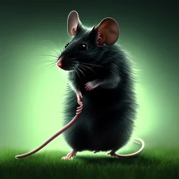 All Black Field mouse, cartoon, dark, high definition, ultra 8 k,