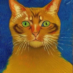 Portrait of a cat by Van Gogh