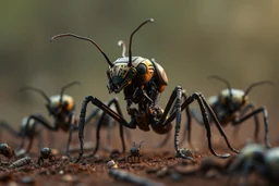horror, mechanical robot army ants