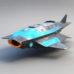 ethereal spaceship, Glider class, triangular shaped, flat, with a flat propeller circle disk (non-SubD) PBR textures (base color, roughness, normal, emission) Provided in BLEND, FBX and OBJ format