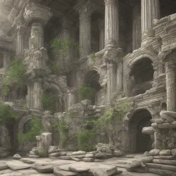 big mystic ruins, intricate detailed, realist, 8k