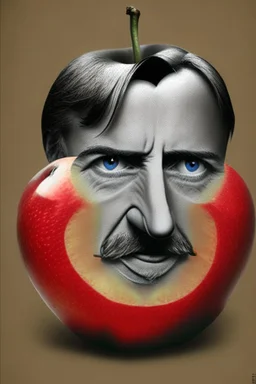 apple with face of hilter