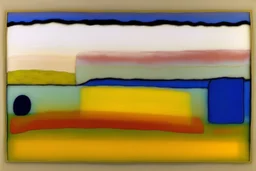 A surreal landscape by artist "Beatrix Potter" artist "Mark Rothko"