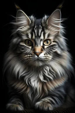 A silver Maine coon by yana movchan