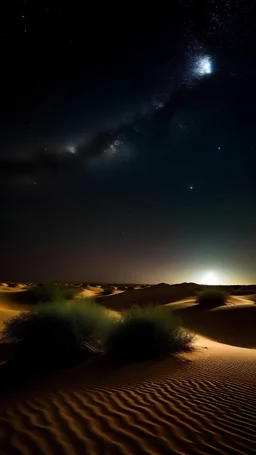 night in desert