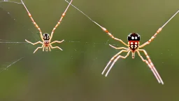 queen spider in the middle of a spider web