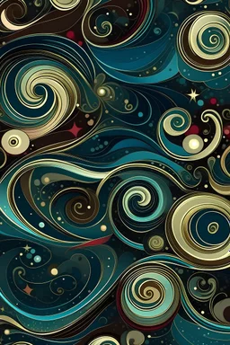 swirls and stars