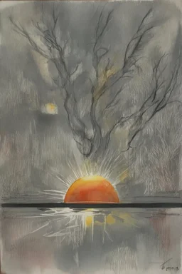 let there be light to seek Beauty, goodness, and truth; graphite and watercolor