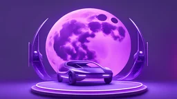 futuristik bir aya seyehat arayüz tasarımının landing sayfasında kullanacağım bir görsel mor renk