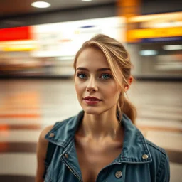 stunning photograph of a beautiful woman shot in HD, hyperrealistic, blurred motion background --ar 1:2 --personalize 2gwf1qc --stylize 750 --v 6. 1