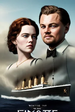 Poster Titanic movie with Leonardo dicaprio and Kate winslate poster Titanic movie