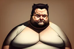 Portrait of obese Wolverine
