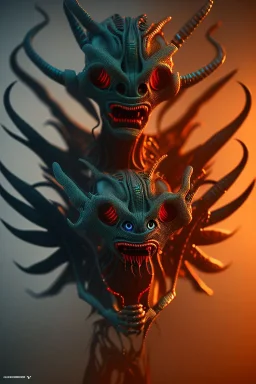 Demonic aliens, 8k, finely detailed