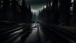 Darkness engulfed the road and the forest looked even more eerie than it had during the day. On the roof of the car, the winds called out to the heavens, creating whistling sounds as if summoning sinister forces.