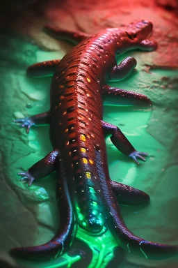 demon Salamander,8k photo, realistic,cinematic portrait, cyberpunk, glowing