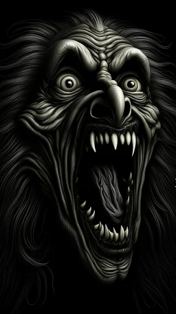 The wolf man Howling in giger style