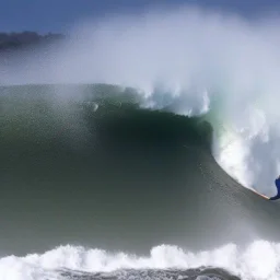 Tom Fraser surfing the biggest wave in the world