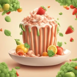 background is illustration of food 3d style. HD