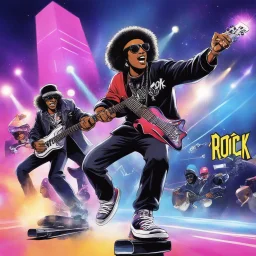 We throw the highs in your eyes, the bass in your face We're the funk machines that rock the human race Skate down, boogie shot Come on, girl, let's do the rock