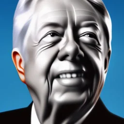 jimmy carter's face built with legos