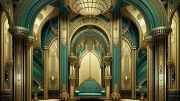 art deco, relaxation, luxury, dream world, calm beauty, symmetry, fantasy world, magic, beautiful composition, exquisite detail