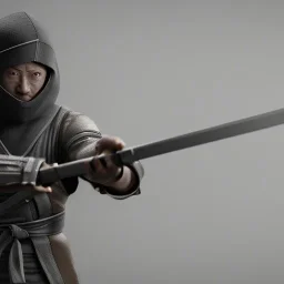 ninja holding katana, unreal engine 5, octane render,cinema4d, dynamic lighting, 8k, redshift render, highly, hyperrealism ultra detailed, hyper realistic.